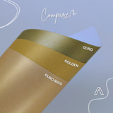 Papel Perolado Liso Ouro Rico 20 folhas A4 - 180g
