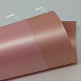 Papel Perolado Rosé Gold (Colorido Na Massa) 20 folhas A4 - 180g