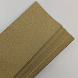 Tiras de papel Glitter Ouro 10 Folhas A4 - 180g