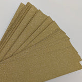 Tiras de papel Glitter Ouro 10 Folhas A4 - 180g