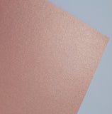 Papel Perolado Rosé Gold (Colorido Na Massa) 20 folhas A4 - 180g - Papel Especial
